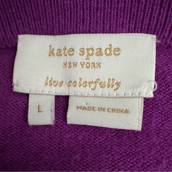 Kate Spade Bow Cardigan Sweater Size Large - Picture 10 of 12